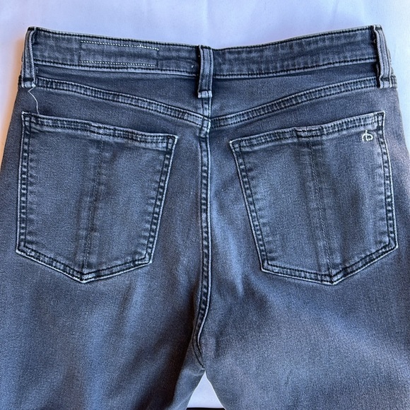 Rag & Bone Nina high-rise ankle skinny jeans w/ stretch, charcoal gray WYTHE - Picture 10 of 12